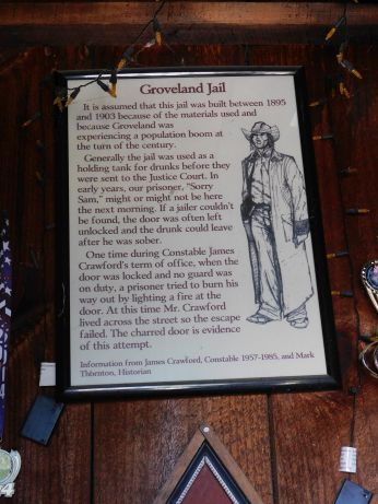 [Picture of Groveland Jail sign]